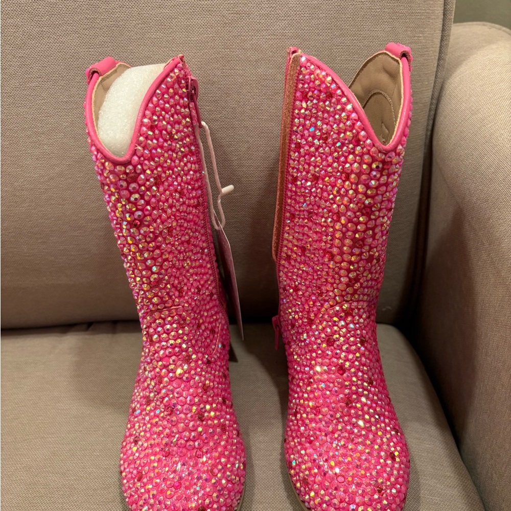 Lola + The Boys Crystal Shimmer Cowgirl Boots